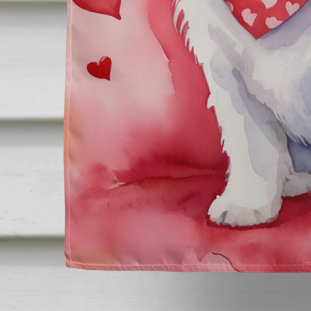 Coton de Tulear My Valentine House Flag