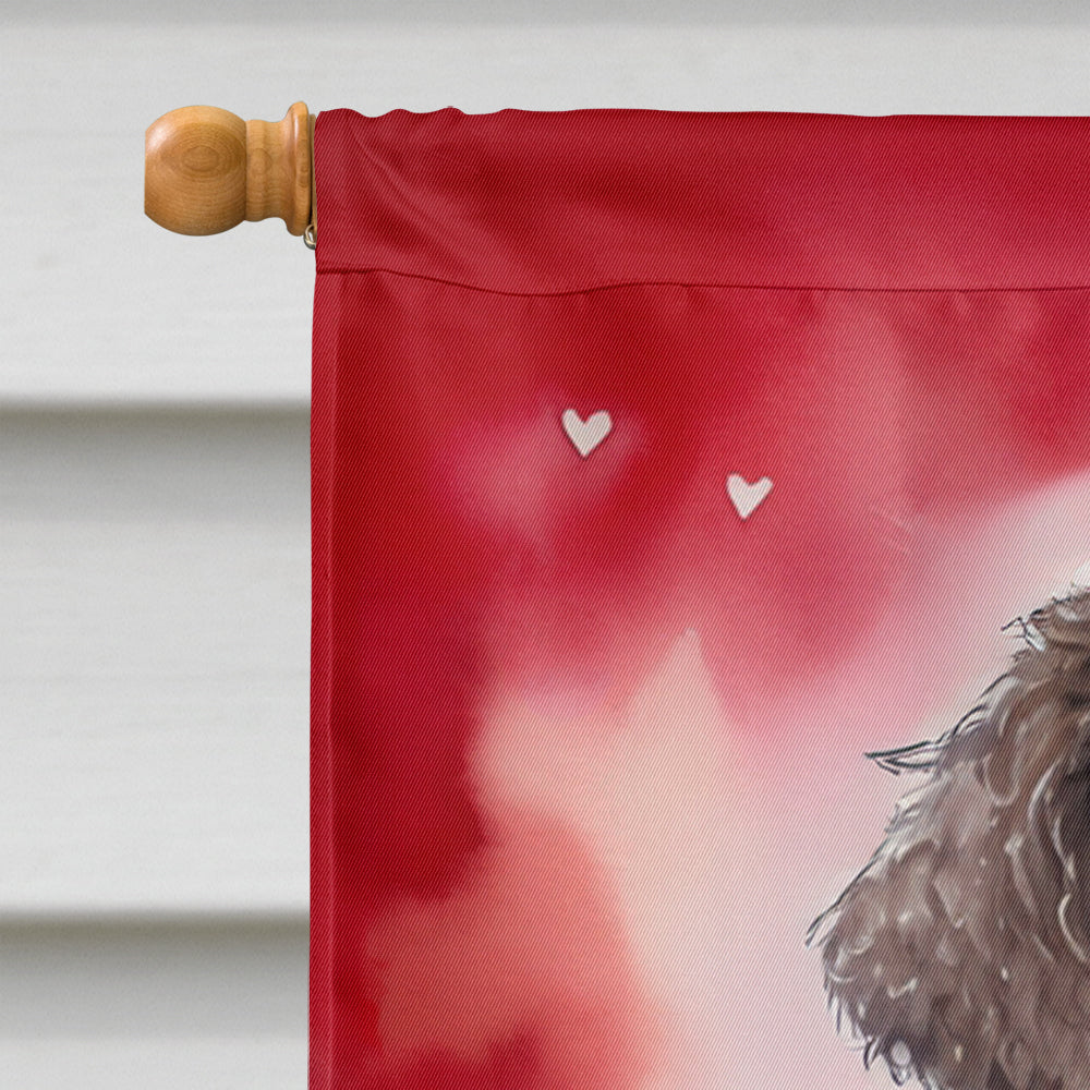 Curly-Coated Retriever My Valentine House Flag