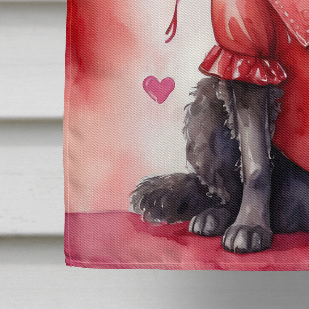 Curly-Coated Retriever My Valentine House Flag