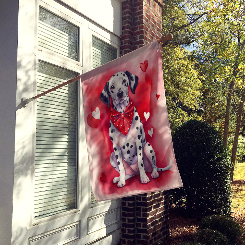 Dalmatian My Valentine House Flag