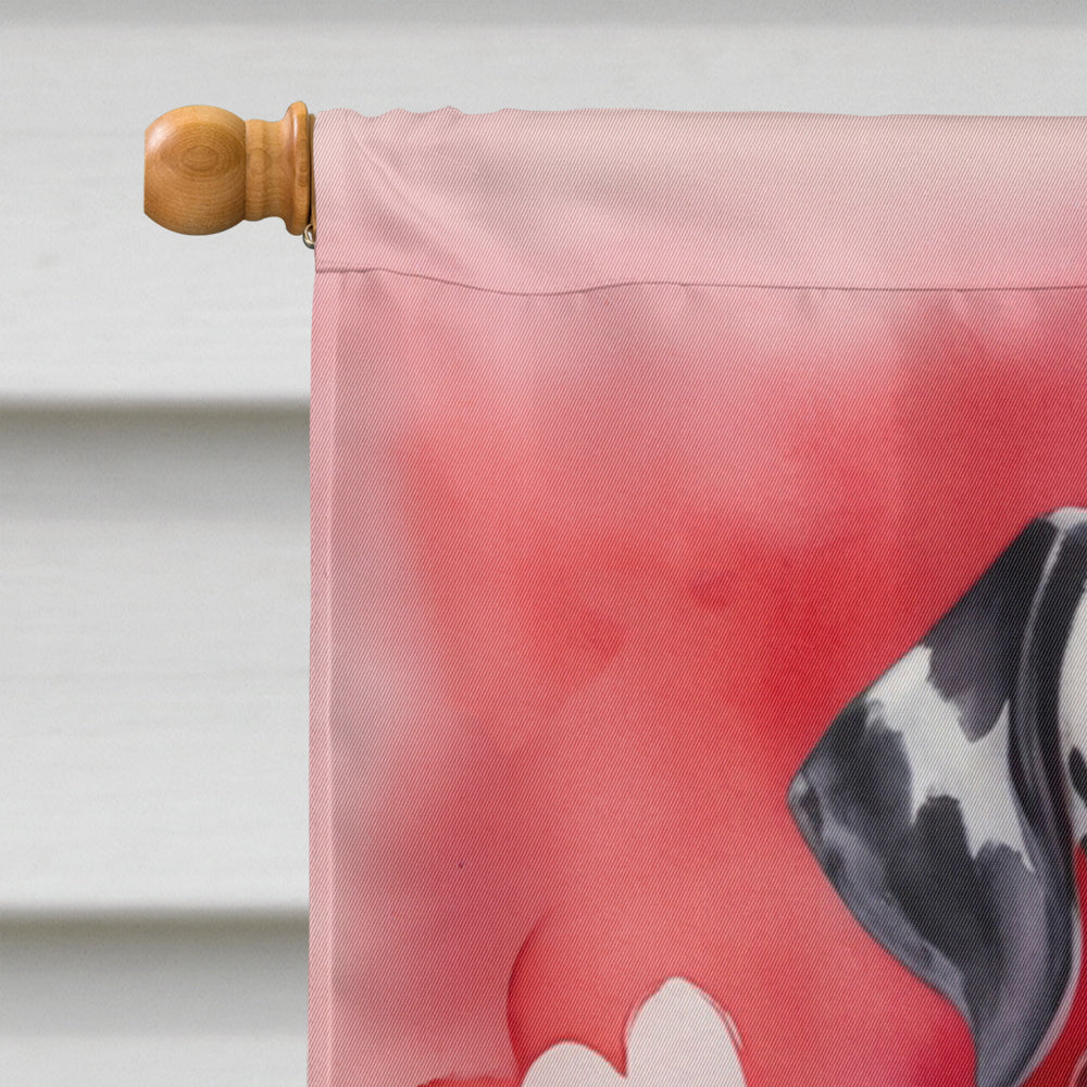 Dalmatian My Valentine House Flag