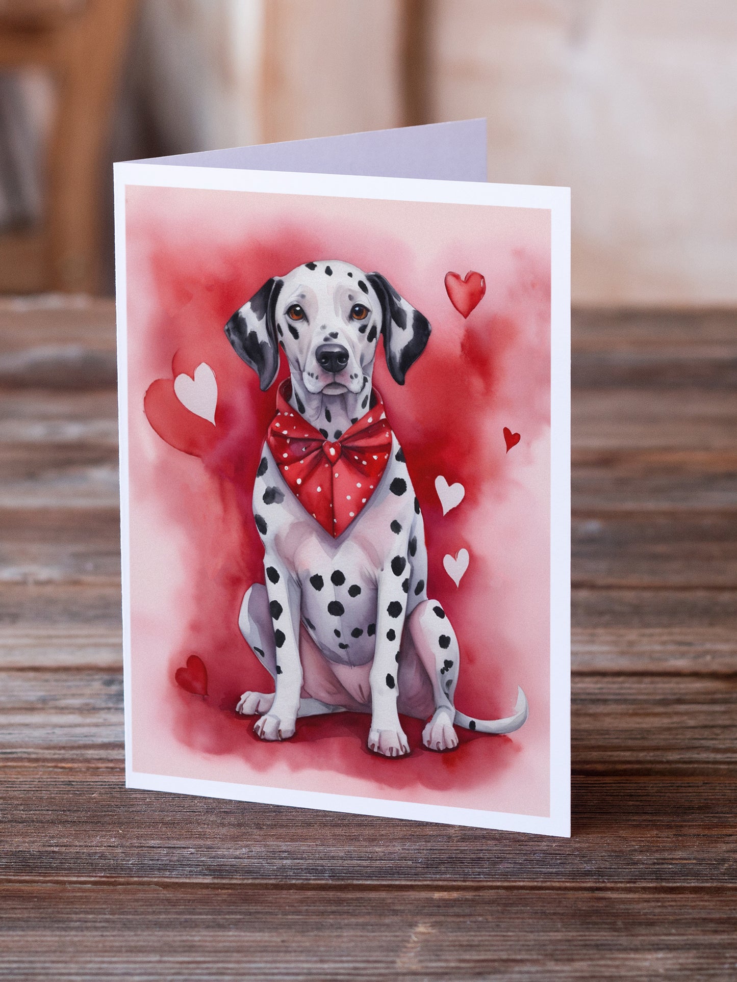 Dalmatian My Valentine Greeting Cards Pack of 8