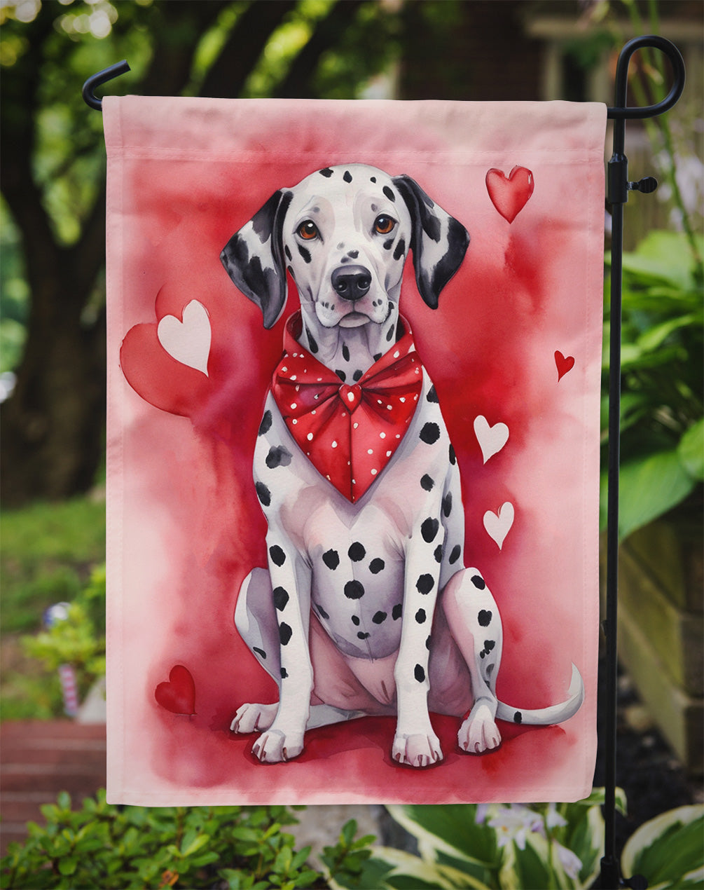 Dalmatian My Valentine Garden Flag