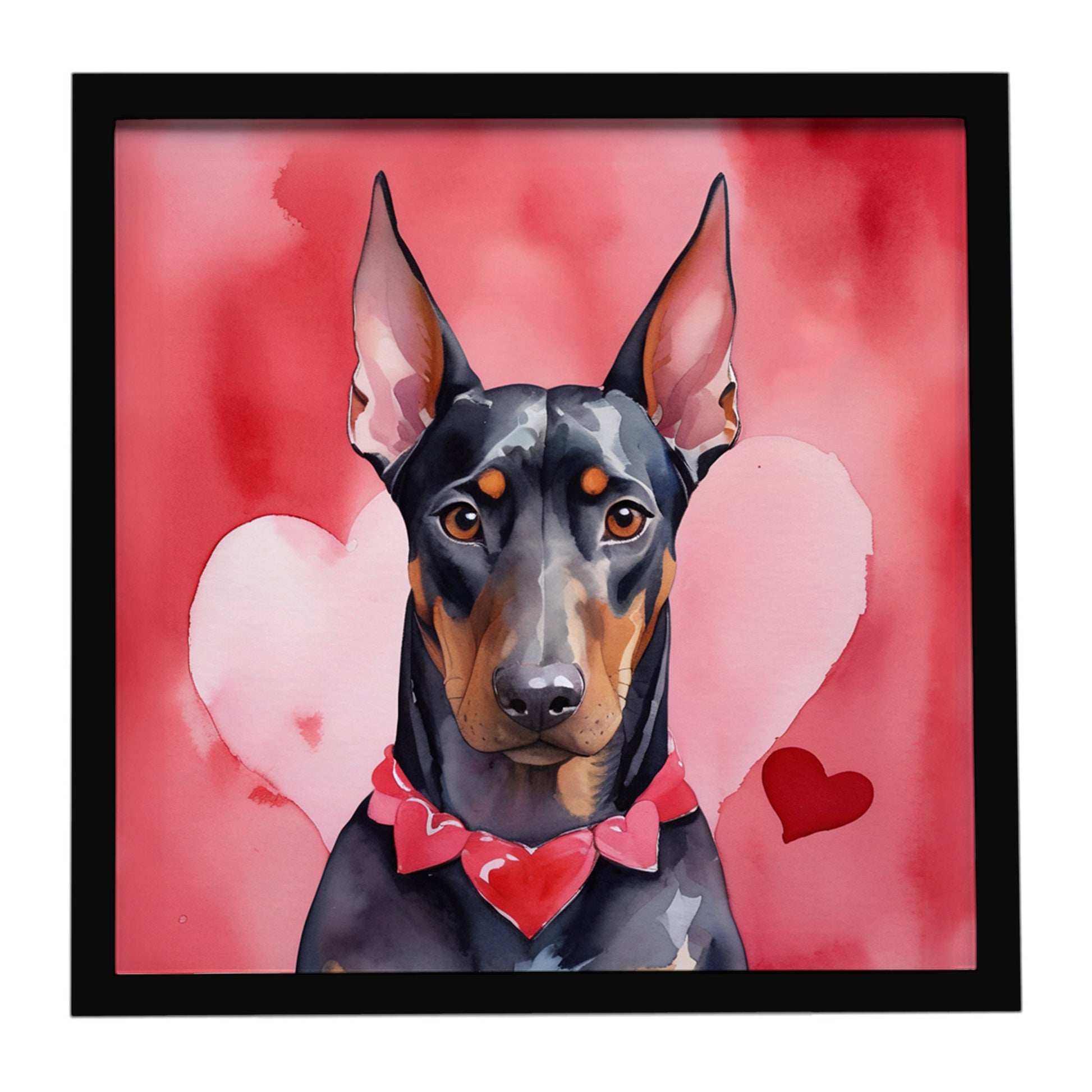 Buy this Doberman Pinscher My Valentine Framed Metal Print