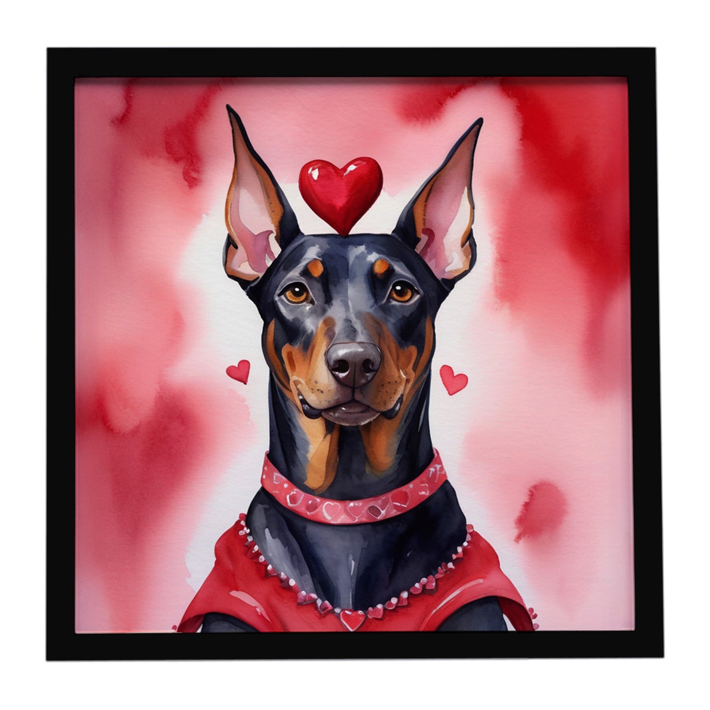 Buy this Doberman Pinscher My Valentine Framed Metal Print