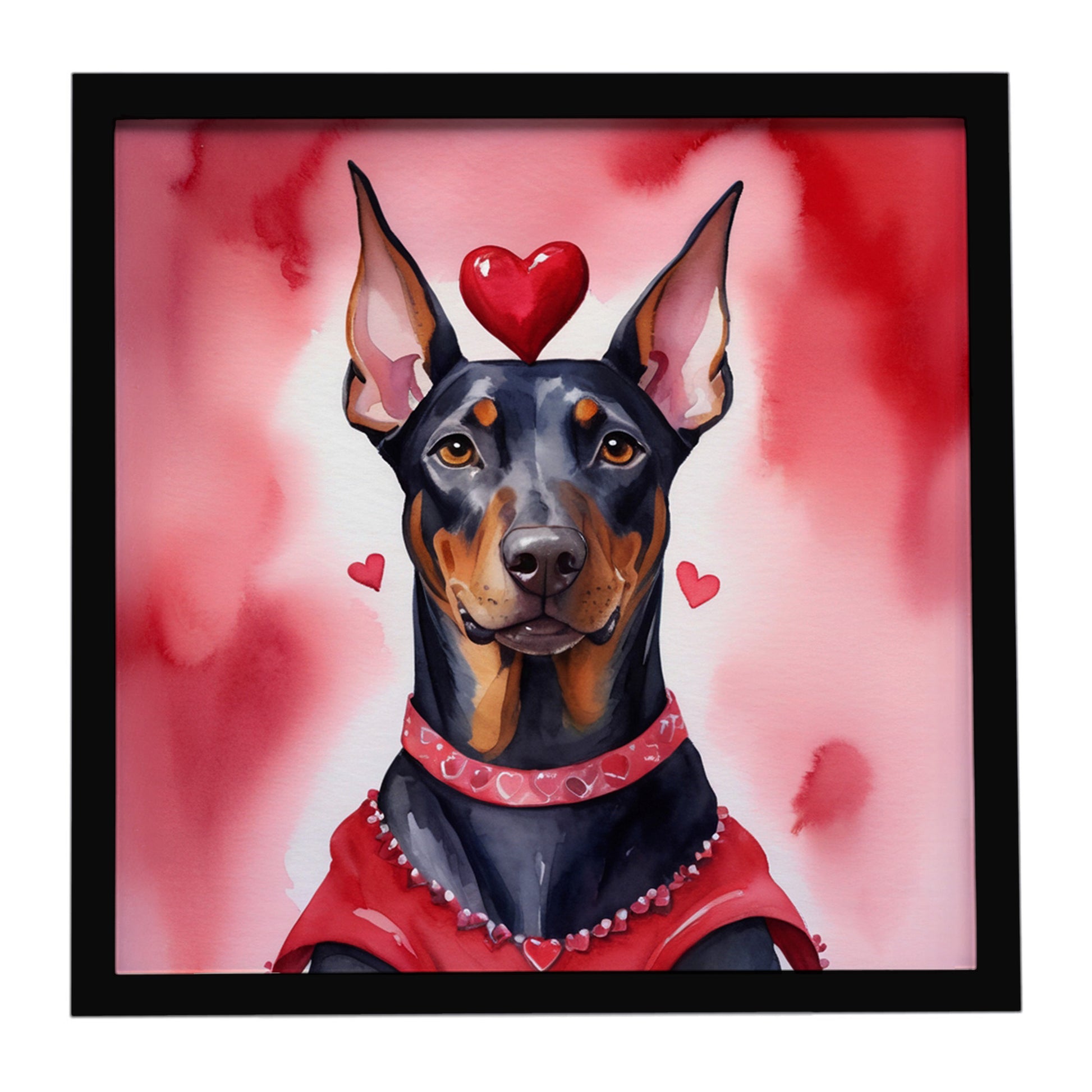 Buy this Doberman Pinscher My Valentine Framed Metal Print