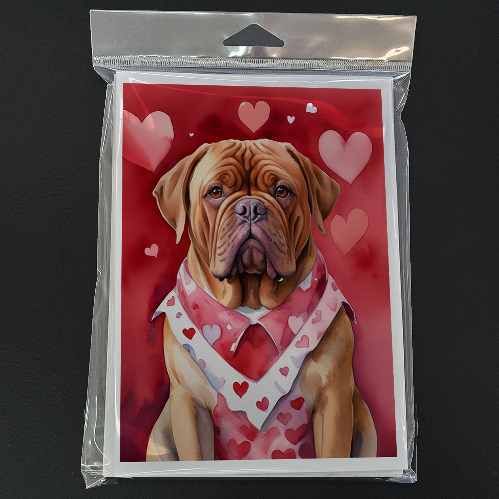 Dogue de Bordeaux My Valentine Greeting Cards Pack of 8