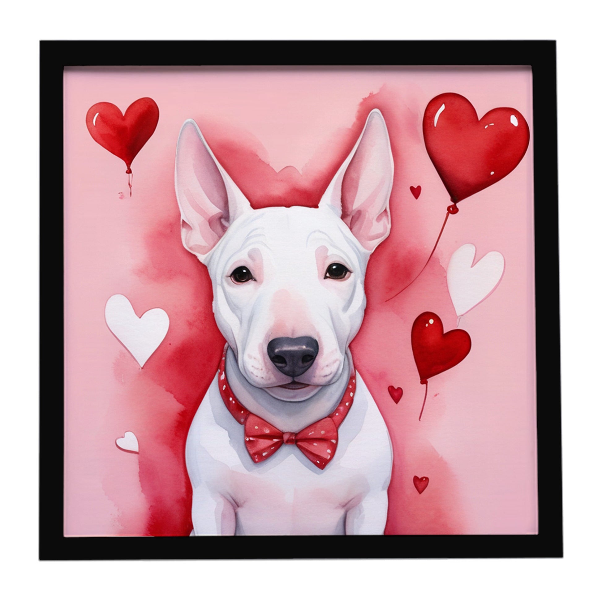 Buy this English Bull Terrier My Valentine Framed Metal Print