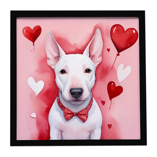 Buy this English Bull Terrier My Valentine Framed Metal Print