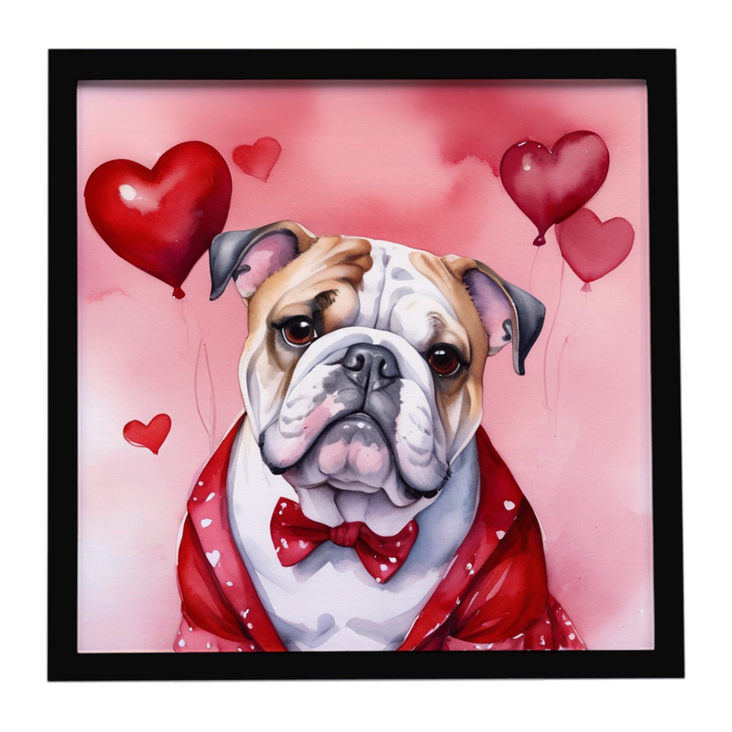 Buy this English Bulldog My Valentine Framed Metal Print