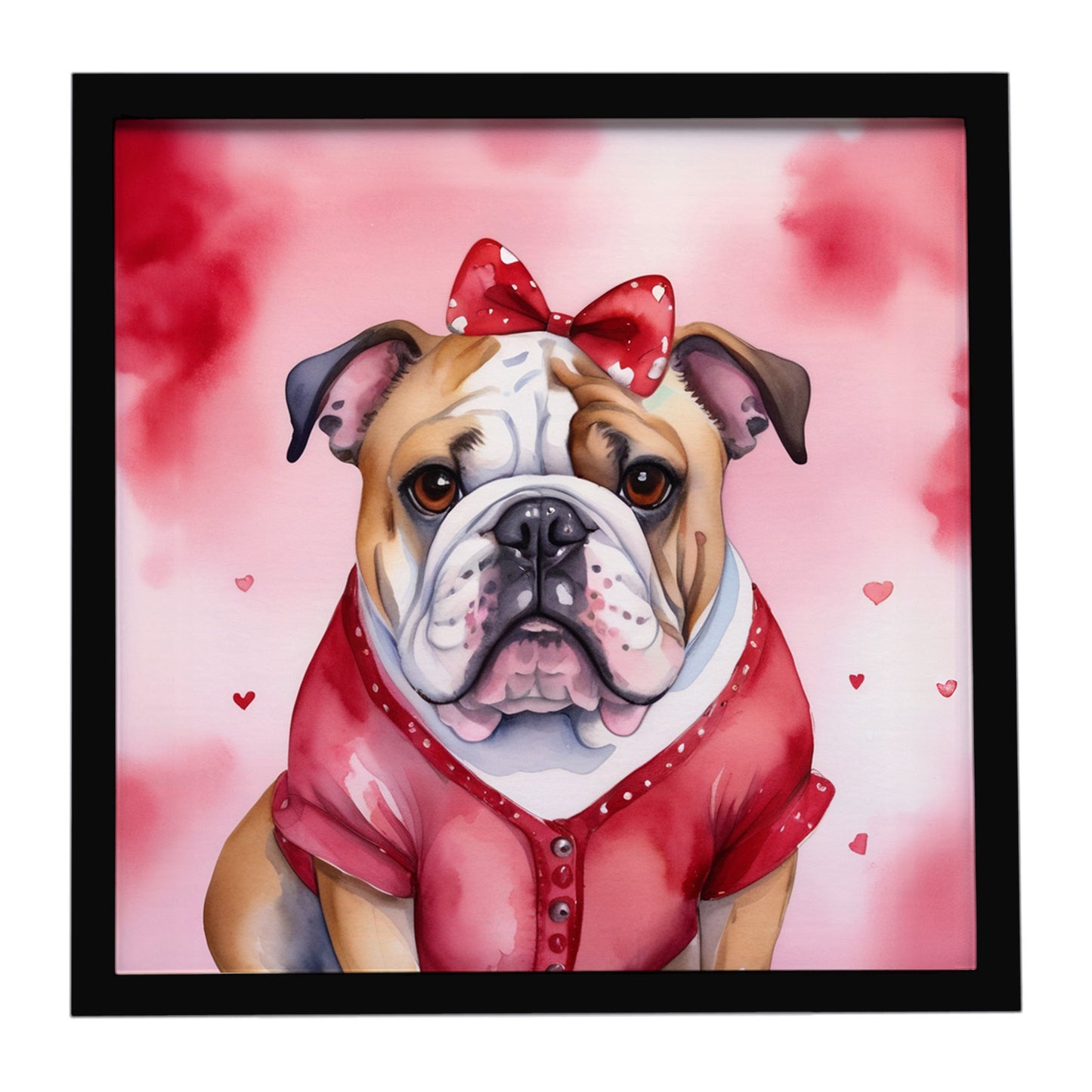 Buy this English Bulldog My Valentine Framed Metal Print
