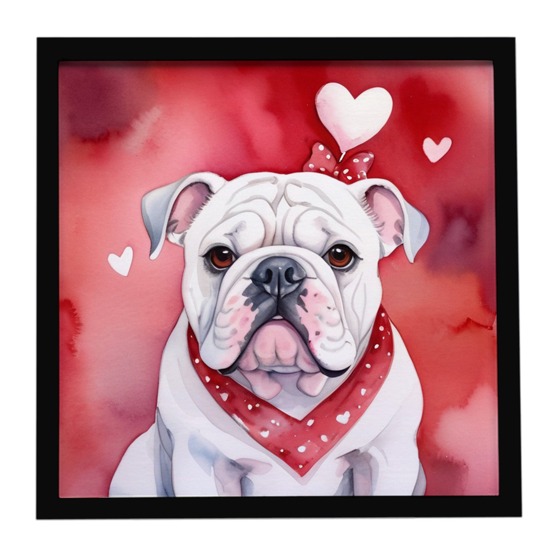 Buy this English Bulldog My Valentine Framed Metal Print