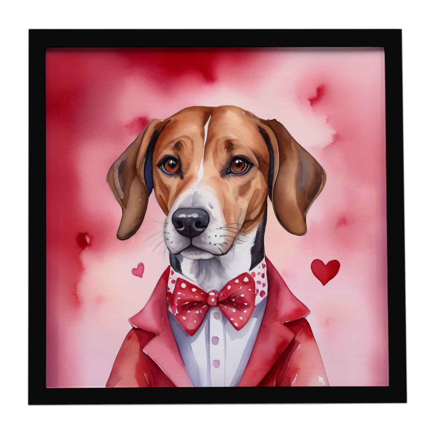 Buy this English Foxhound My Valentine Framed Metal Print