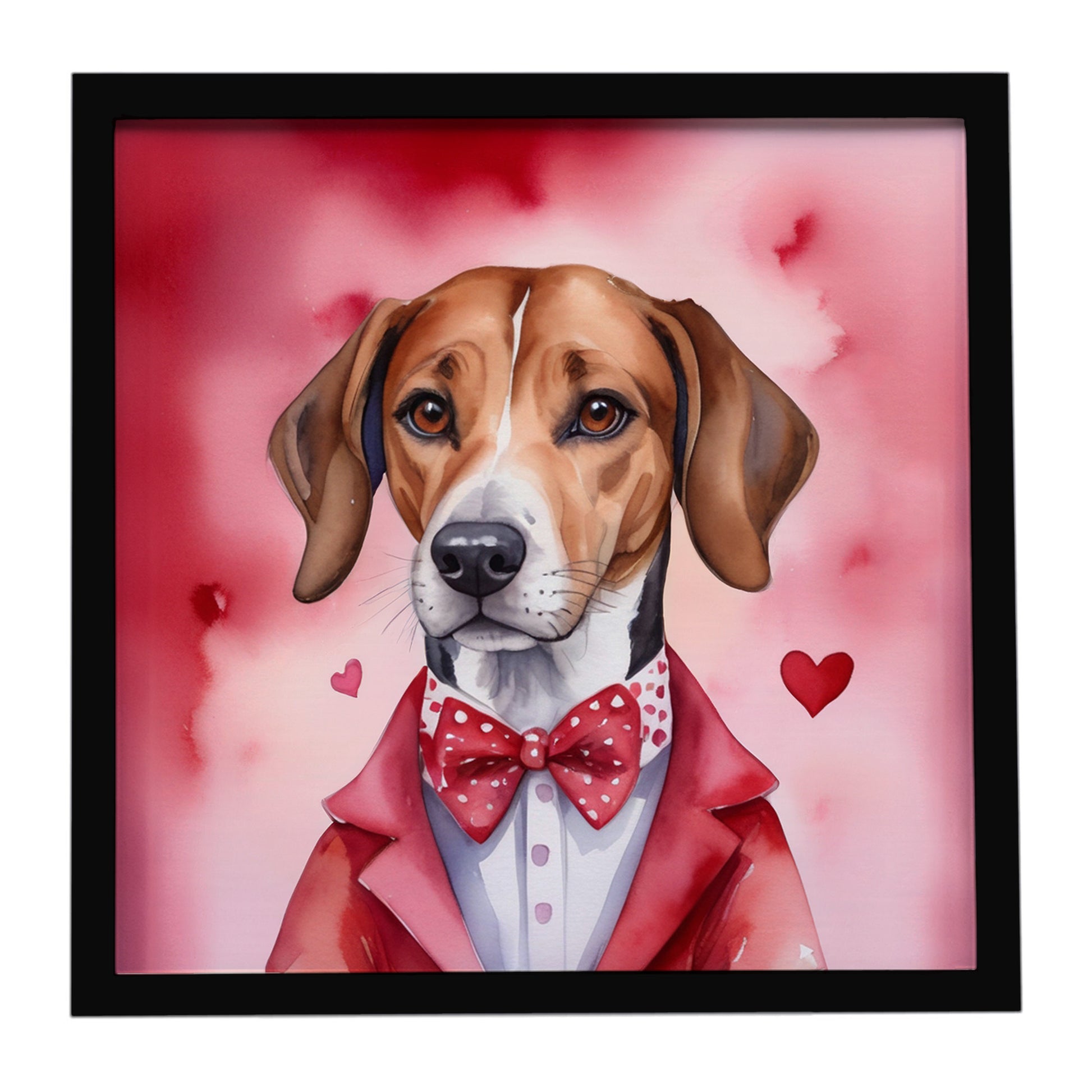 Buy this English Foxhound My Valentine Framed Metal Print