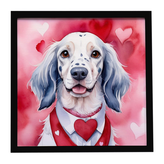 Buy this English Setter My Valentine Framed Metal Print