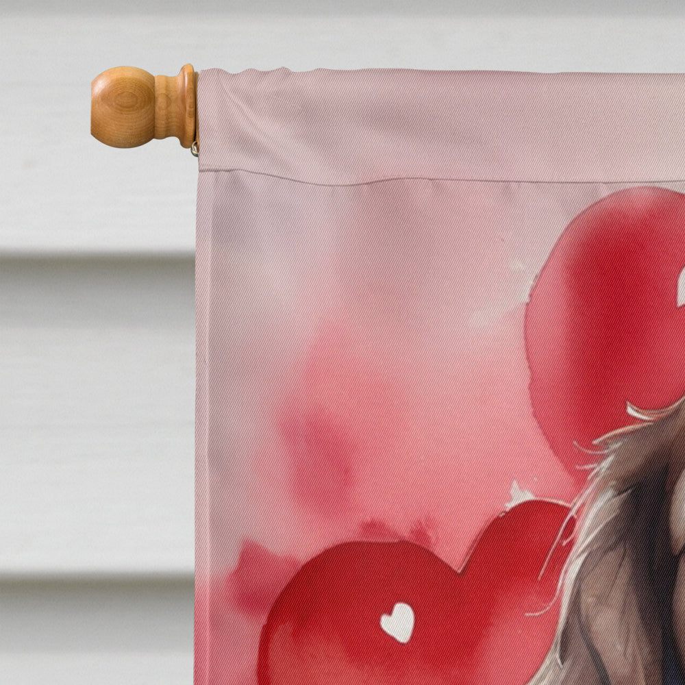 English Springer Spaniel My Valentine House Flag