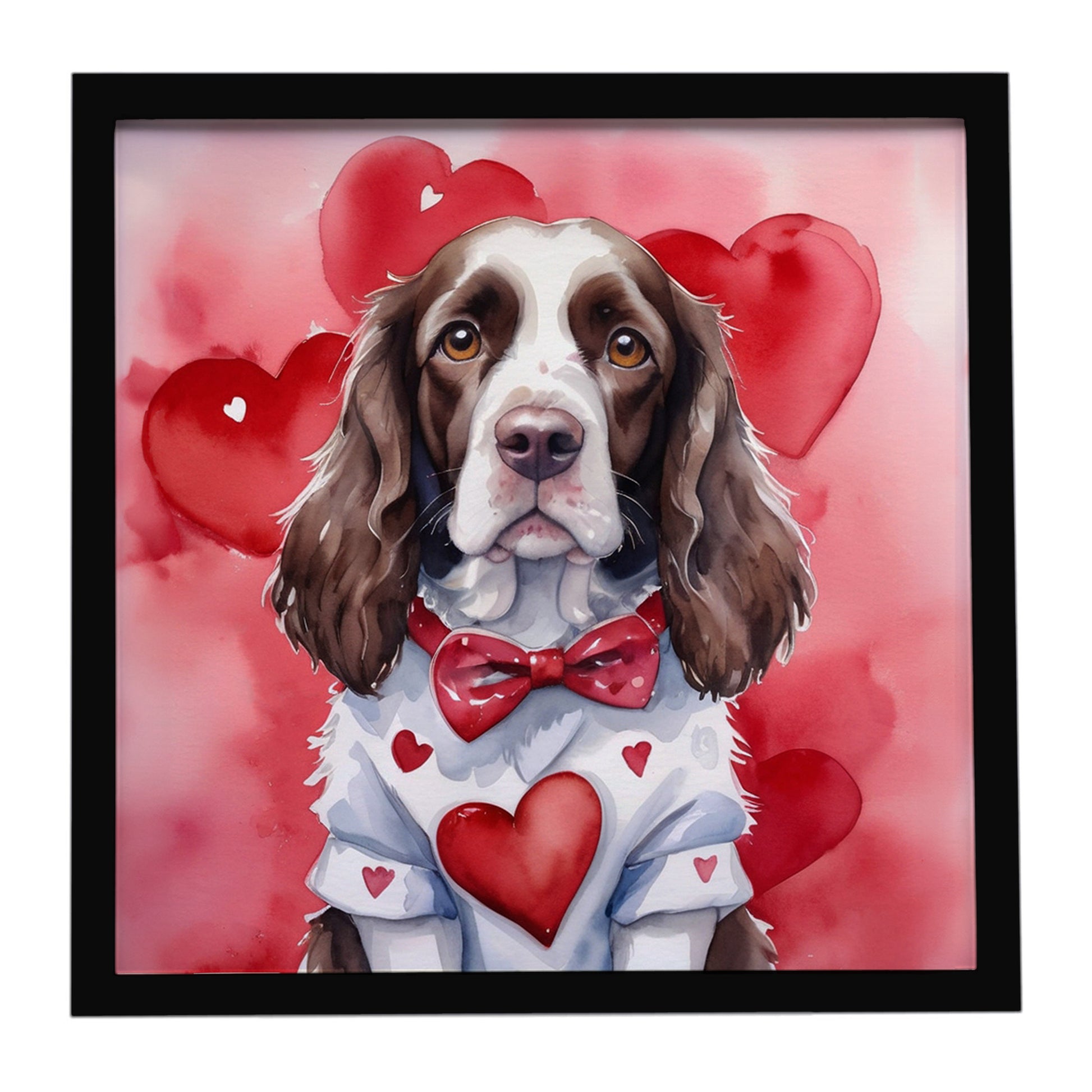 Buy this English Springer Spaniel My Valentine Framed Metal Print