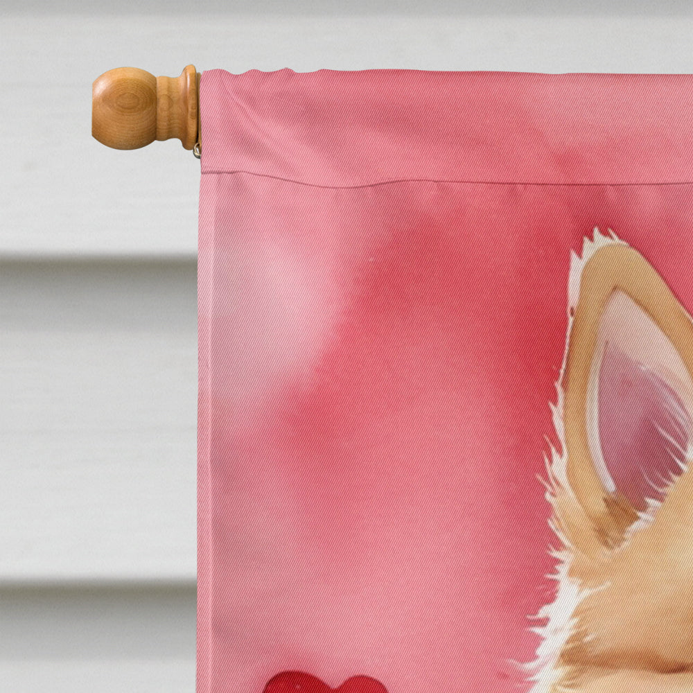 Finnish Spitz My Valentine House Flag