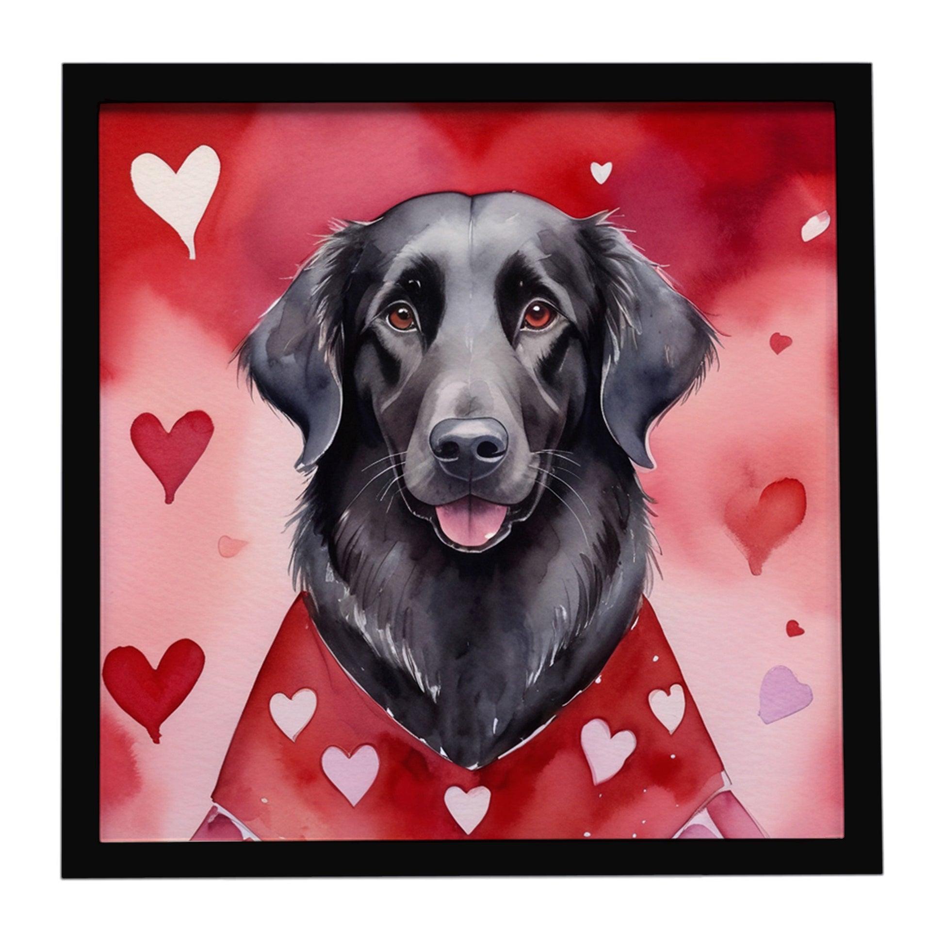 Buy this Flat-Coated Retriever My Valentine Framed Metal Print