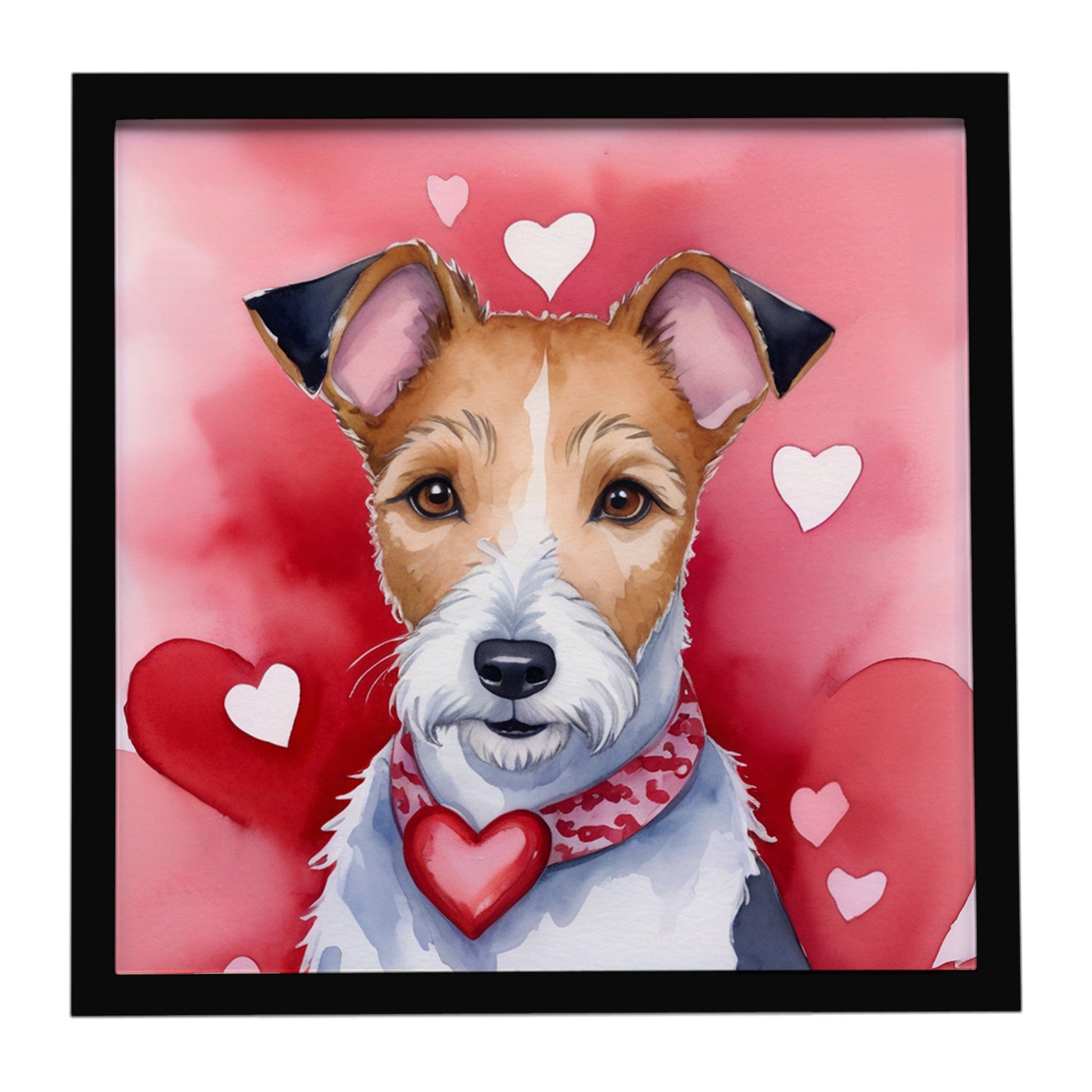 Buy this Fox Terrier My Valentine Framed Metal Print