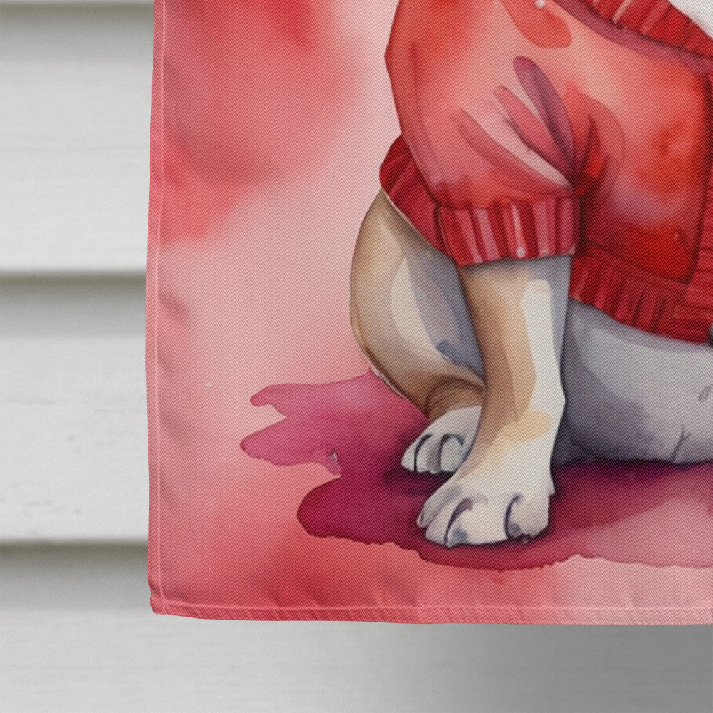 French Bulldog My Valentine House Flag