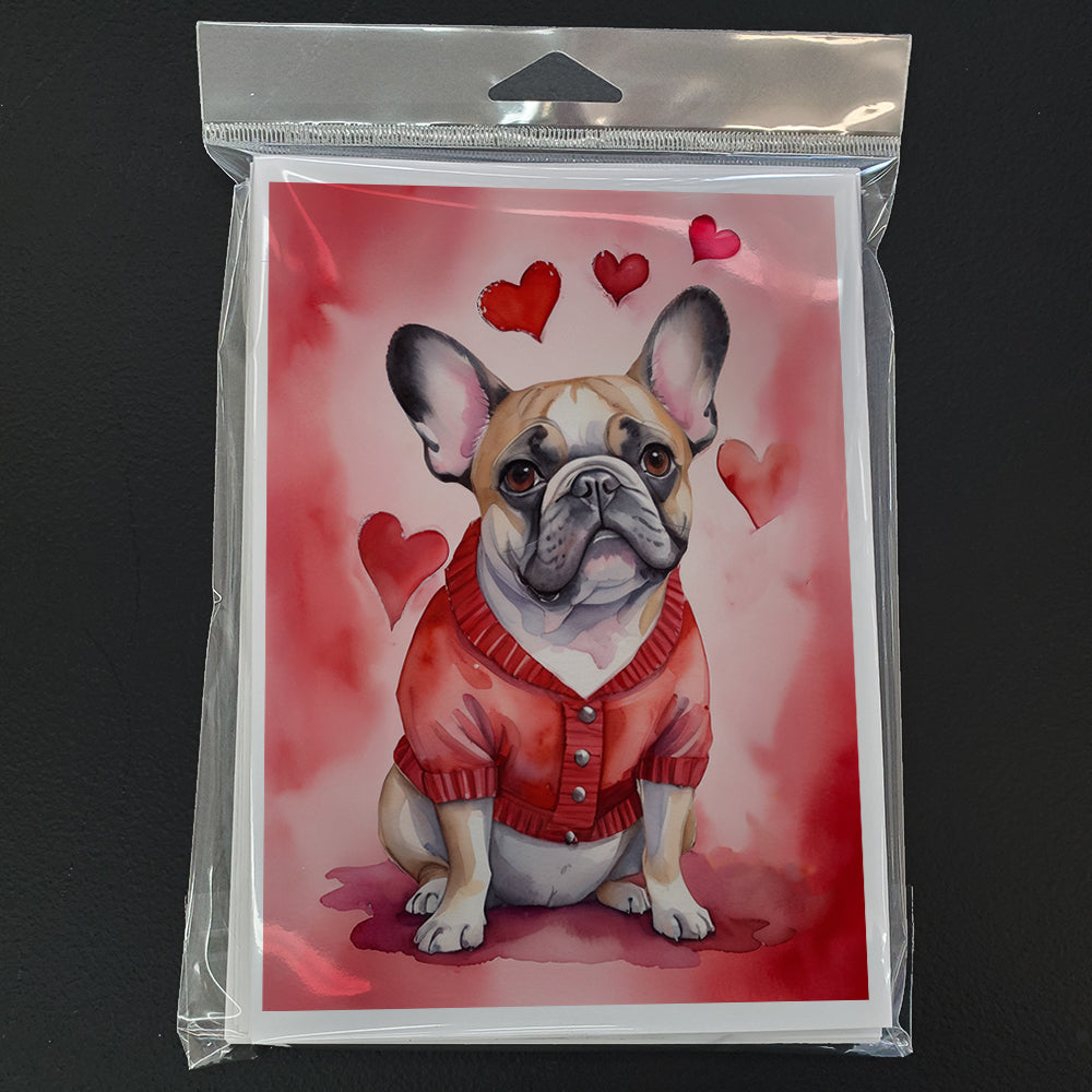 French Bulldog My Valentine Greeting Cards Pack of 8