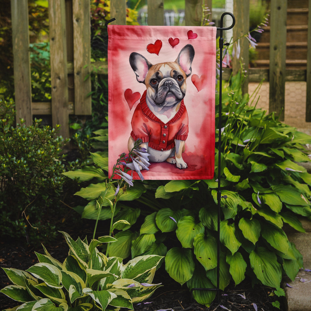 French Bulldog My Valentine Garden Flag