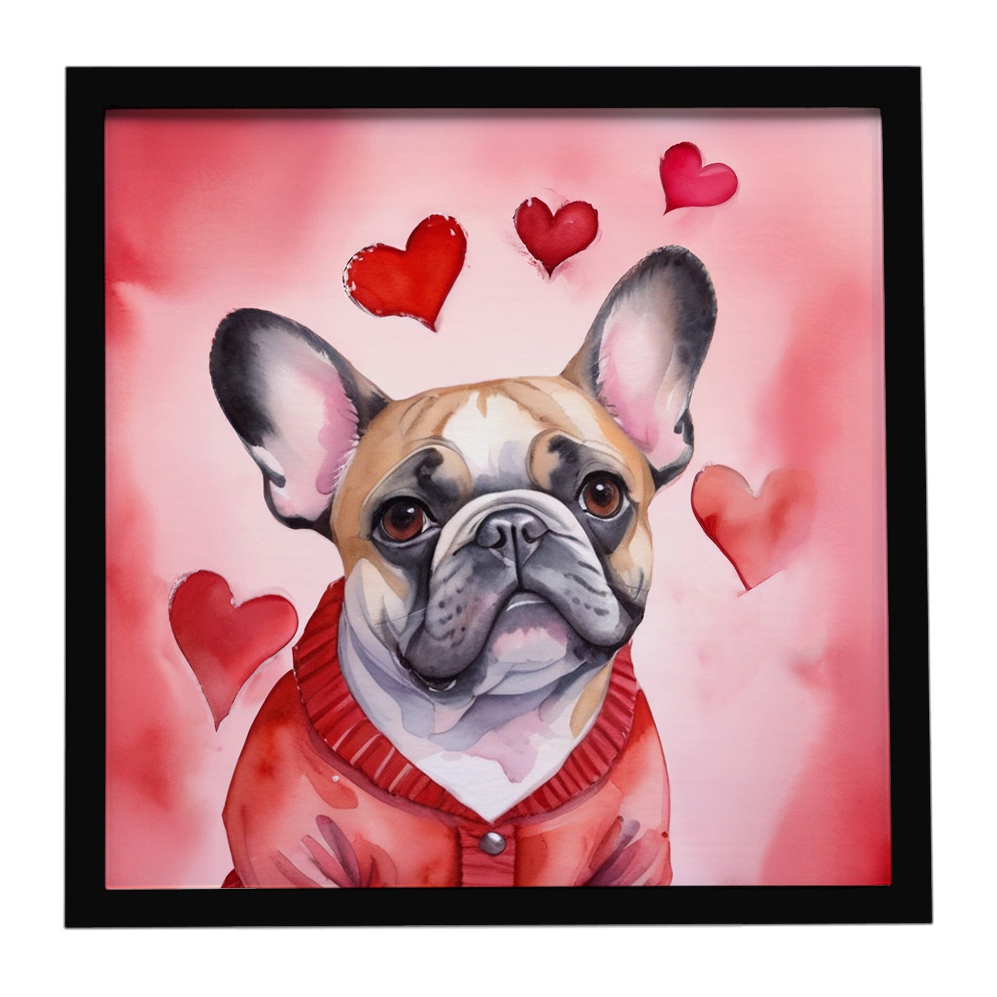 Buy this French Bulldog My Valentine Framed Metal Print
