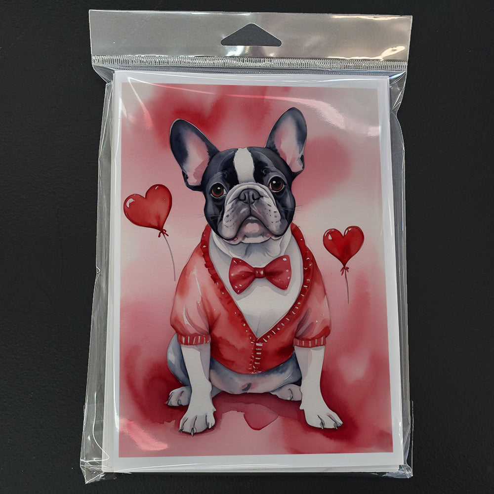 French Bulldog My Valentine Greeting Cards Pack of 8