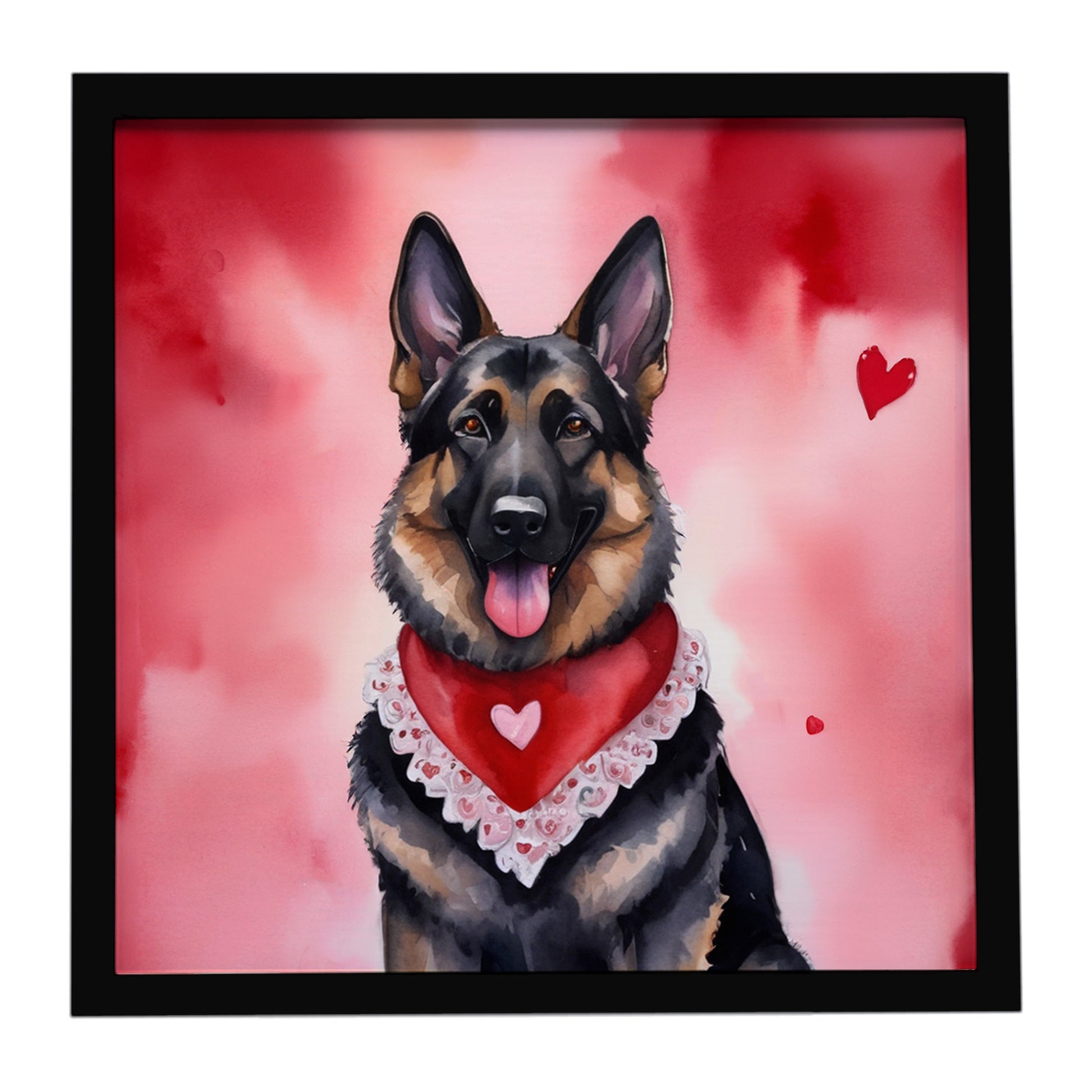 Buy this German Shepherd My Valentine Framed Metal Print