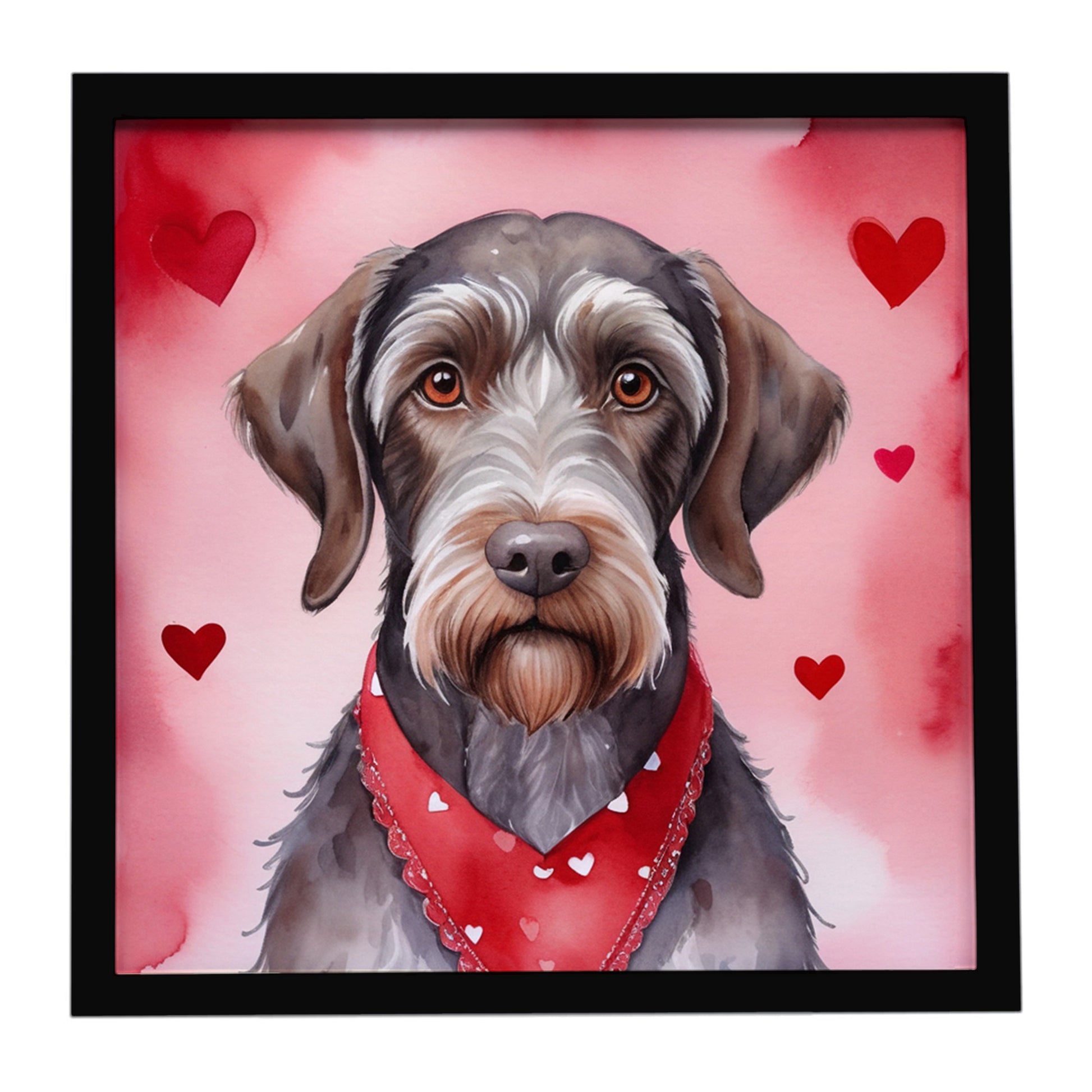 Buy this German Wirehaired Pointer My Valentine Framed Metal Print
