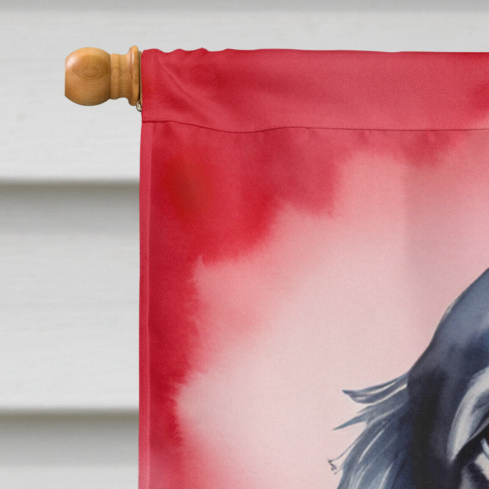 Gordon Setter My Valentine House Flag