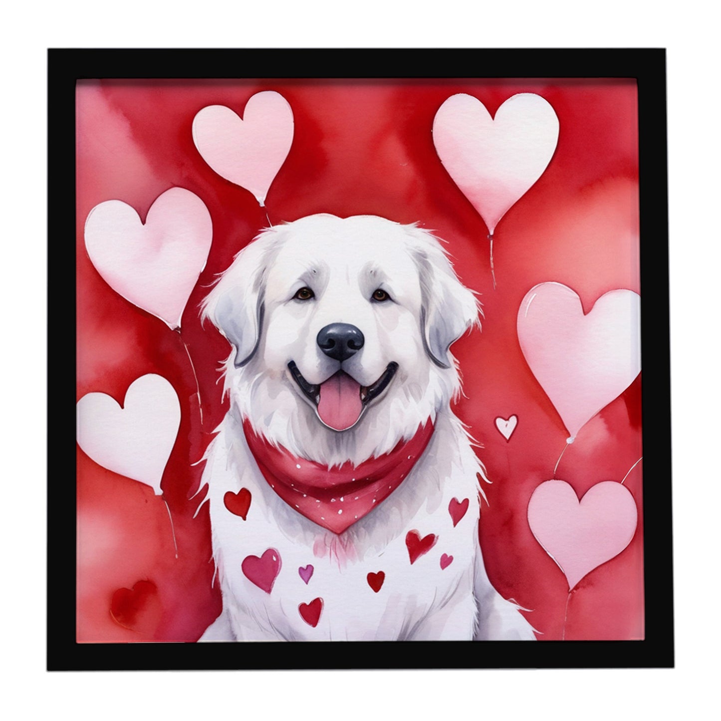 Buy this Great Pyrenees My Valentine Framed Metal Print