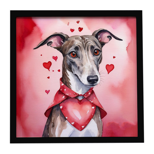 Buy this Greyhound My Valentine Framed Metal Print