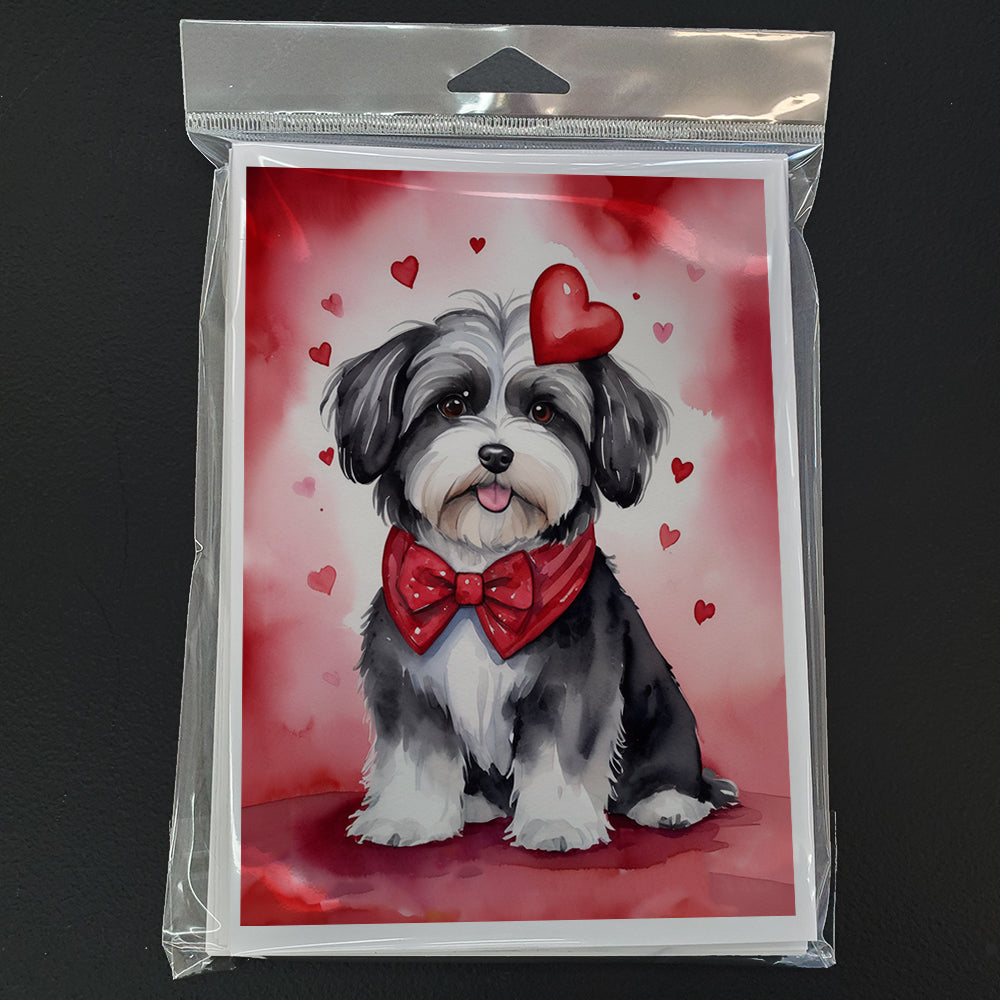 Havanese My Valentine Greeting Cards Pack of 8