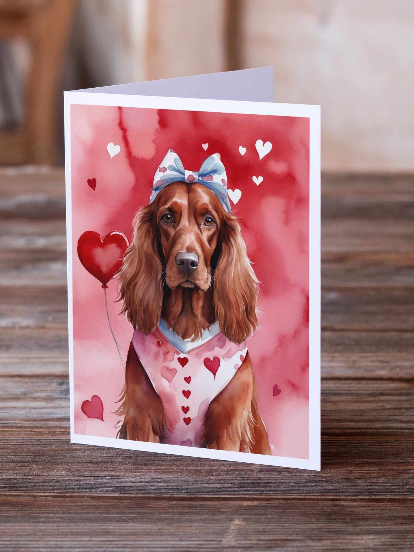 Irish Setter My Valentine Greeting Cards Pack of 8