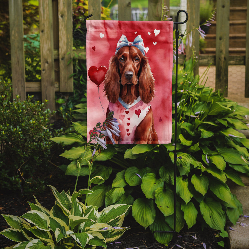 Irish Setter My Valentine Garden Flag