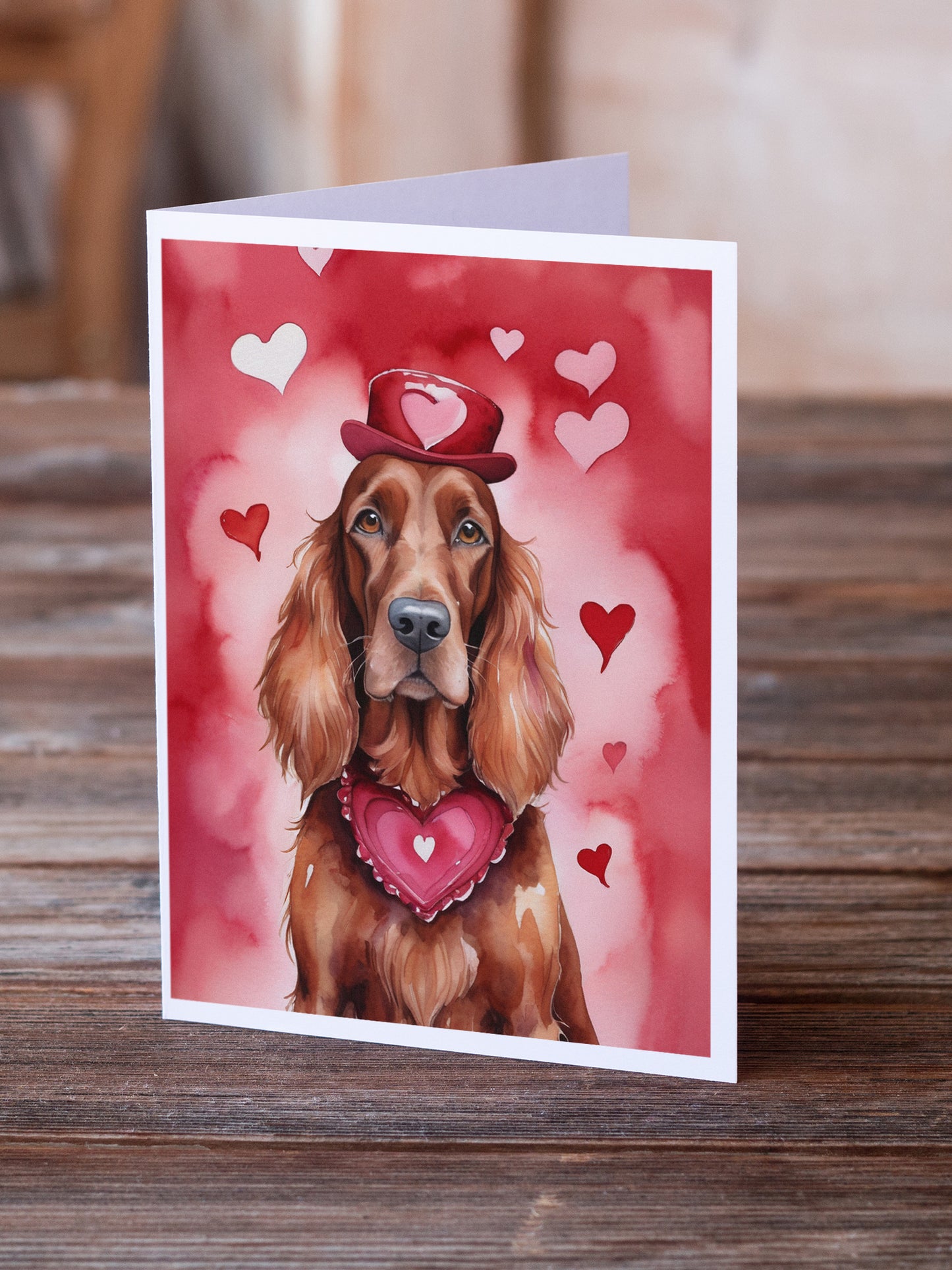 Irish Setter My Valentine Greeting Cards Pack of 8