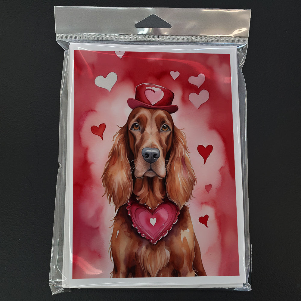 Irish Setter My Valentine Greeting Cards Pack of 8