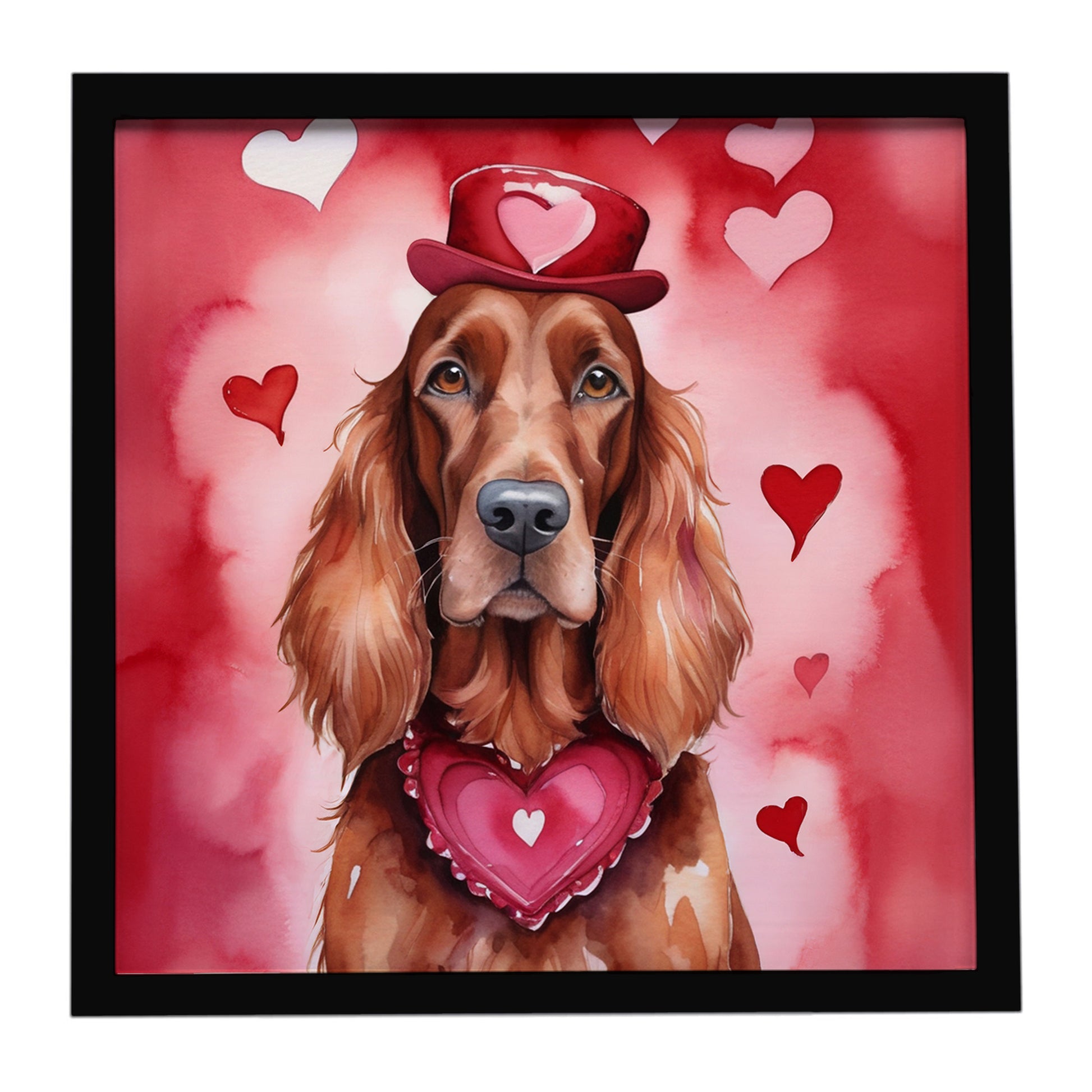 Buy this Irish Setter My Valentine Framed Metal Print