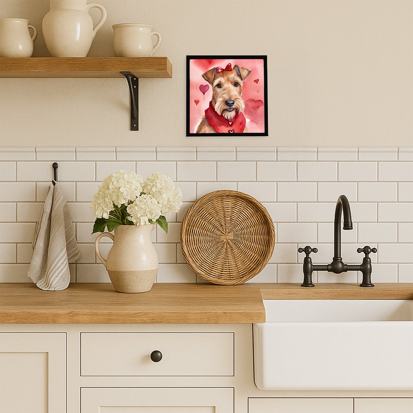 Irish Terrier My Valentine Framed Metal Print