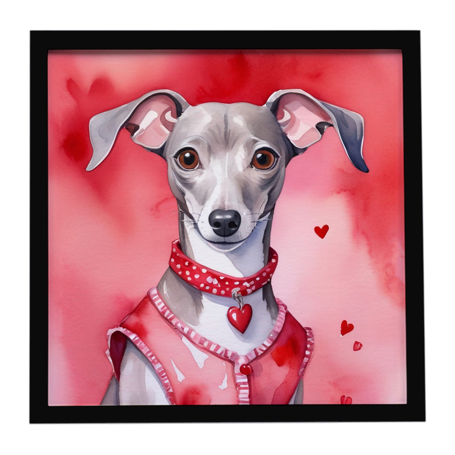 Buy this Italian Greyhound My Valentine Framed Metal Print