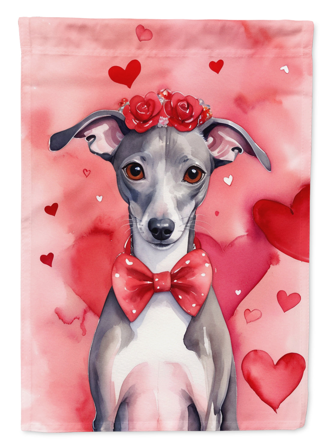 Buy this Italian Greyhound My Valentine House Flag