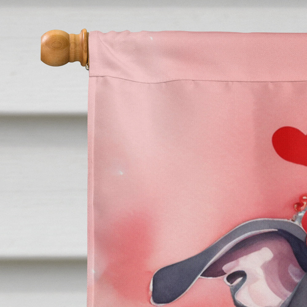 Italian Greyhound My Valentine House Flag