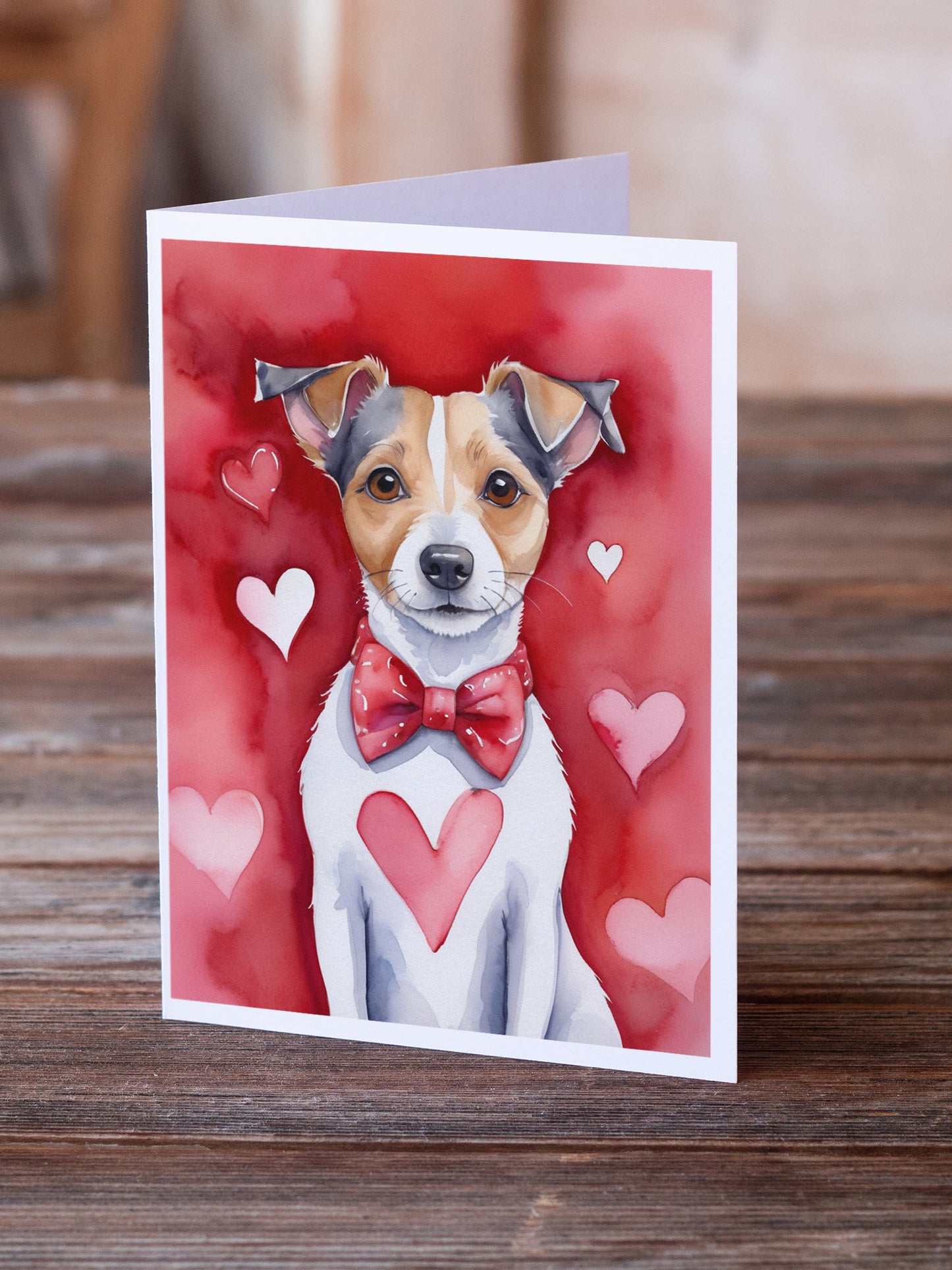 Jack Russell Terrier My Valentine Greeting Cards Pack of 8