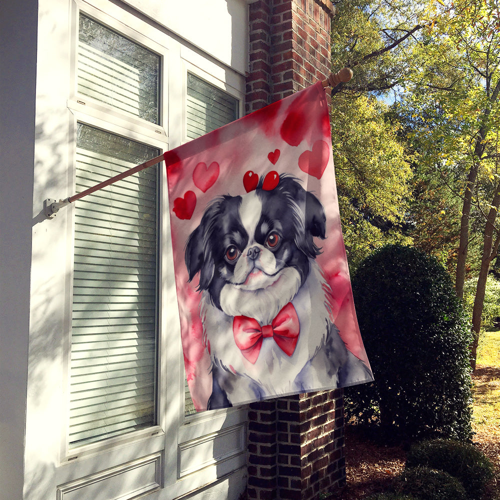 Japanese Chin My Valentine House Flag