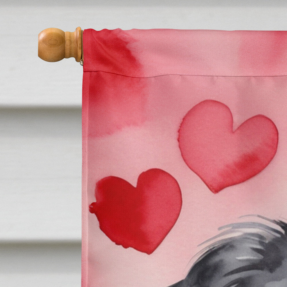 Japanese Chin My Valentine House Flag