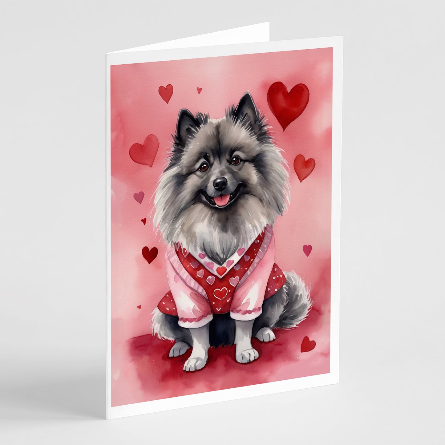 Buy this Keeshond My Valentine Greeting Cards Pack of 8