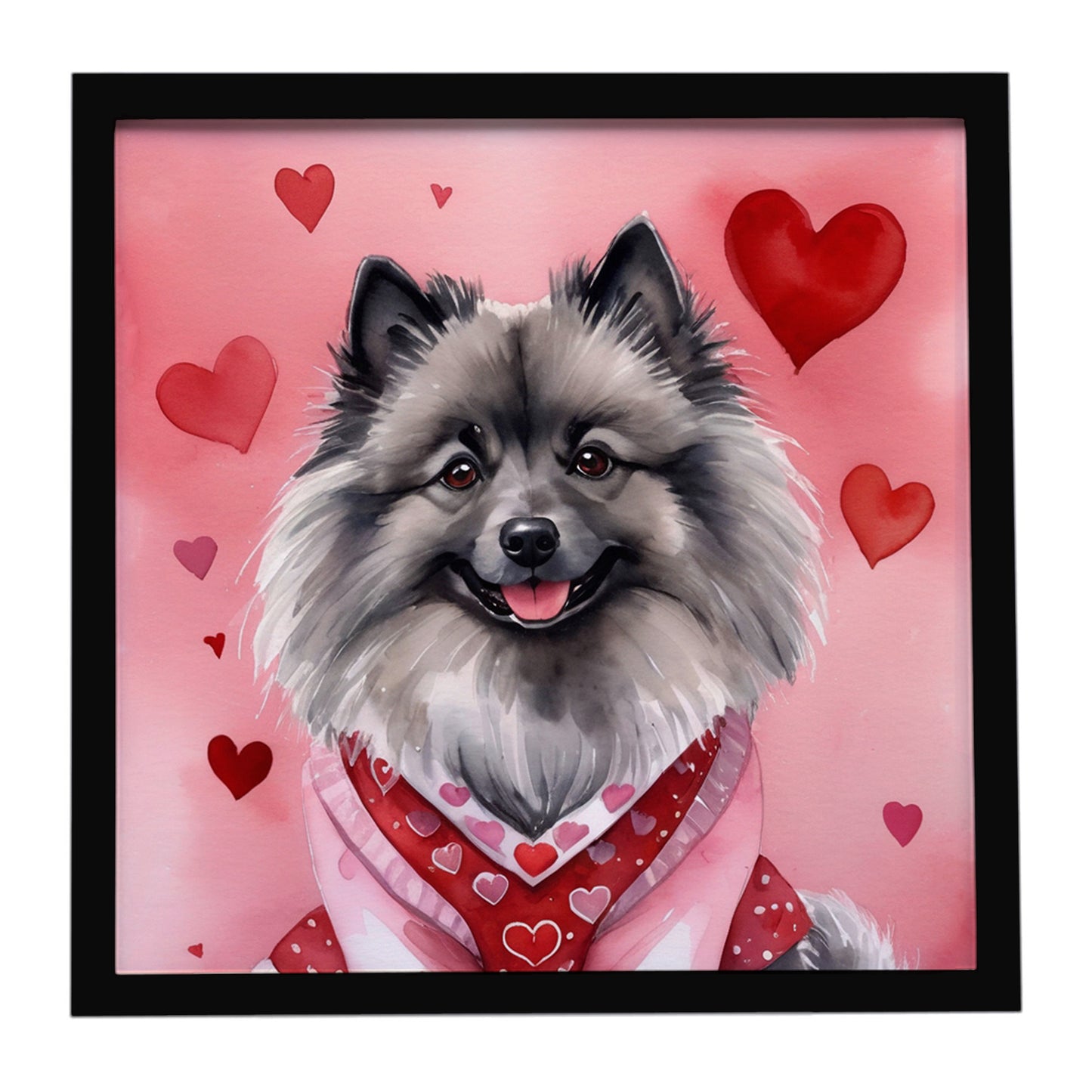 Buy this Keeshond My Valentine Framed Metal Print