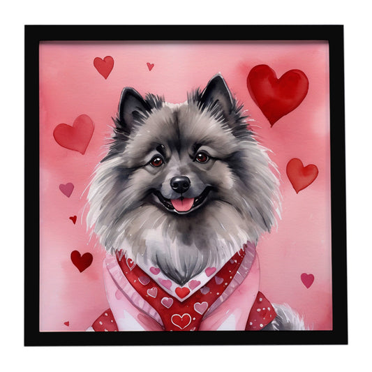 Buy this Keeshond My Valentine Framed Metal Print